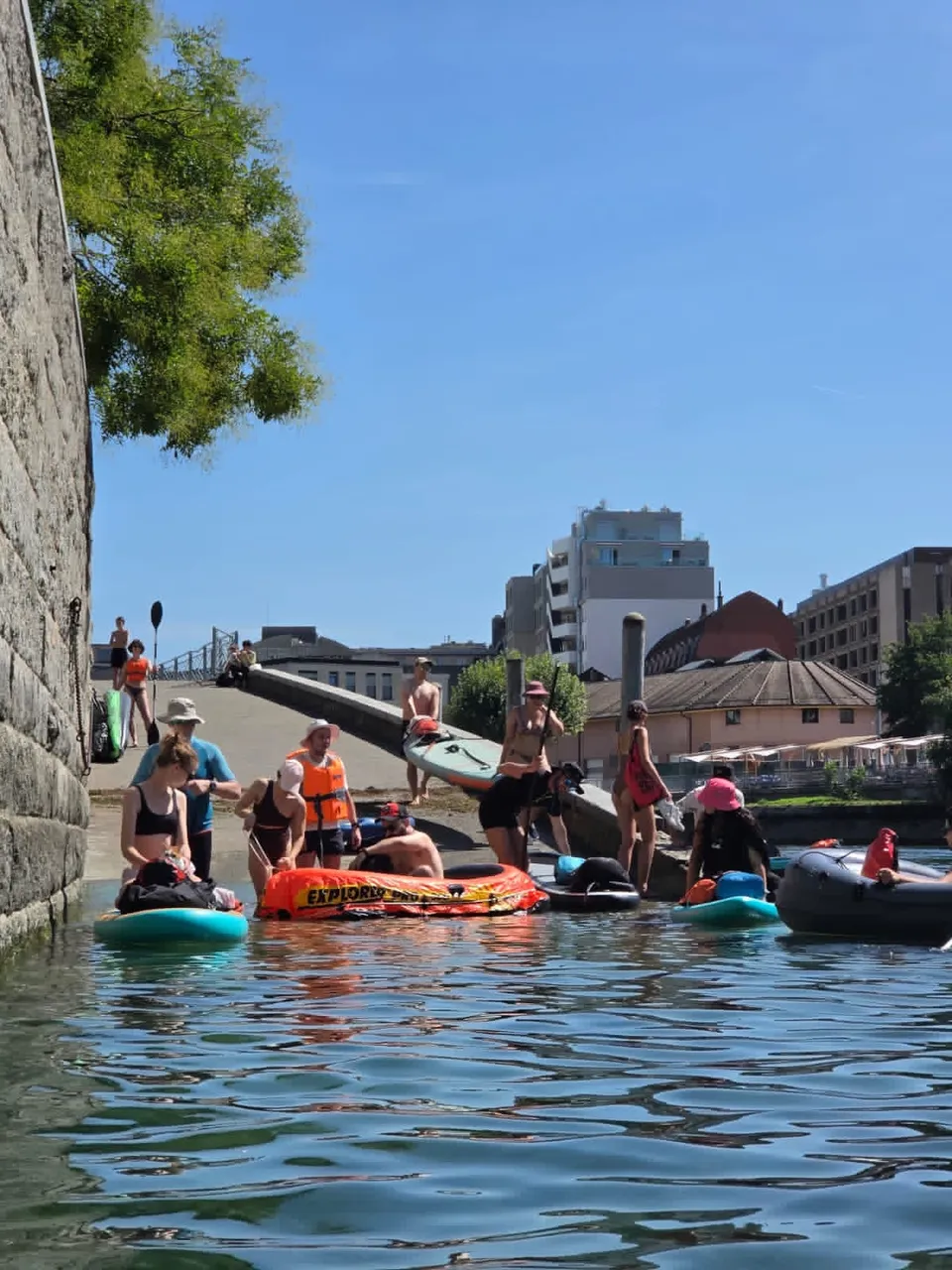 Descente du Rhône, Genève
